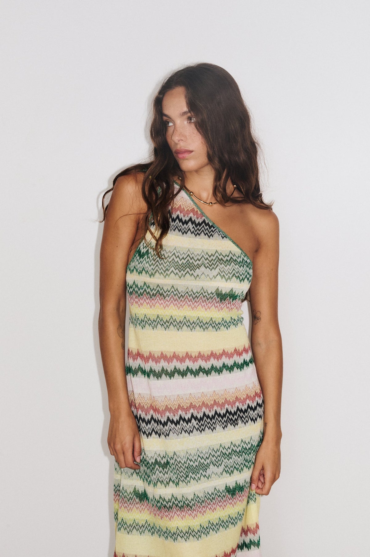 Robe Zig  : longue graphique et fluide